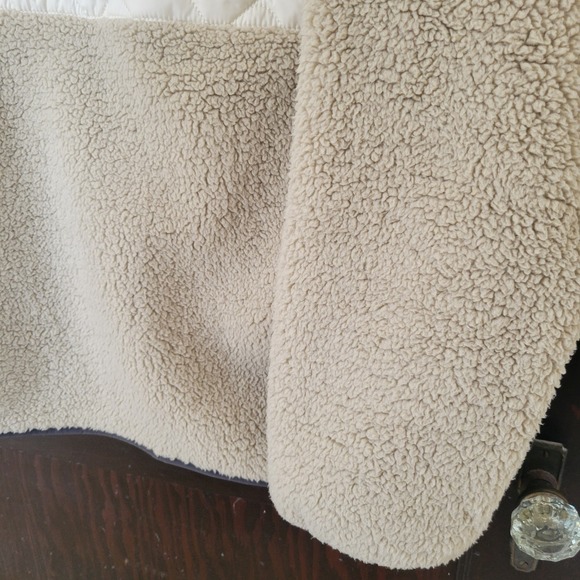 Columbia Women's Cream Tan Fleece Quilted Pullover Hoodie Sherpa Cozy Size XXL - Picture 11 of 11